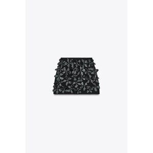 ZARA FLORAL TEXTURED KNIT MINI SKIRT